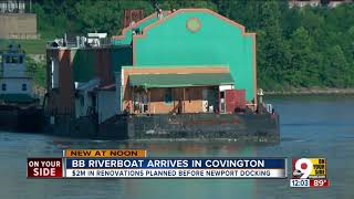 BB Riverboats barge arrives in Covington [upl. by Lohner557]