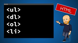 HTML lists ul ol li dl dt dd [upl. by Aerdnael]