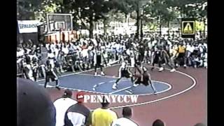 Allen Iverson playing at the Rucker Park 1998 RARE full game highlights and interviews [upl. by Ragas]