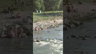 Isar Schwimmzone mit Blickpunkt von der Reichenbachbrücke München 30082024 [upl. by Benedicto]