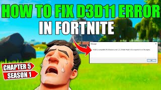 A d3d11compatible gpu feature level 110 shader model 50 is required to run the engine Fortnite [upl. by Ahsilad]