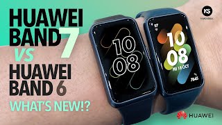 Huawei Band 7 vs Huawei Band 6  Whats New Review and Comparison Watch this Before you Buy [upl. by Alrak]