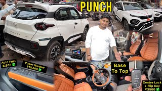 Tata Punch Pure Base to Top Modified 🔥 Punch Pure Modification with Price 🔥 [upl. by Gruchot]