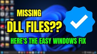 DLL Errors Got You Down Easy Fix for Windows 1011 [upl. by Assenay]