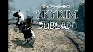 Jogando Skyrim Dublado por IA [upl. by Dnalrag605]