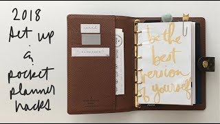 2018 Set Up and Pocket Planner Hacks [upl. by Ylekalb745]