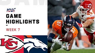 Chiefs vs Broncos Week 7 Highlights  NFL 2019 [upl. by Yarw]