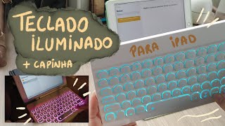 Teclado iluminado pro Ipad  capinha  da Shopee [upl. by Ymmak]