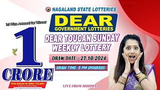 LOTTERY SAMBAD DEAR 8 PM 27102024 NAGALAND LOTTERY LIVE DEAR LOTTERY LIVE LOTTERY SAMBAD LIVE [upl. by Arri]