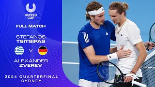 Stefanos Tsitsipas v Alexander Zverev Full Match  United Cup 2024 Quarterfinals [upl. by Luckin]