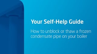 How to thaw a frozen condensate pipe on your boiler [upl. by Murdocca]