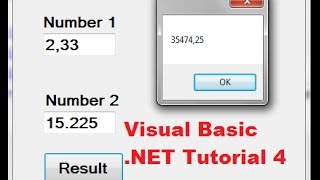 Visual Basic NET Tutorial 4  How to Create a Simple Calculator in Visual Basic [upl. by Simmie]