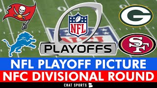 NFL Playoff Picture Schedule Matchups Bracket DatesTimes For 2024 Divisional Round  NFC [upl. by Nirraj]