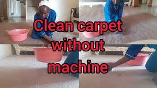 How to clean carpet at home without machineeasy carpetcleaning [upl. by Ahsotal]