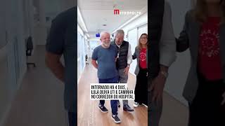 Veja Lula caminhando pelo corredor do hospital SírioLibanês depois das duas cirurgias [upl. by Alegnat736]