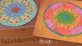 DIY Kaleidoscope Design  Drawing  SoCraftastic [upl. by Kiona]