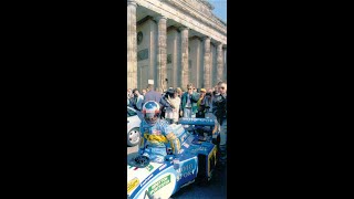 1995 June 21  Michael Schumacher demo Benetton B195  Brandenburg Gate Berlin [upl. by Hindu]