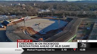 Checking in on Rickwood Field renovations ahead of MLB game [upl. by Lizzie]