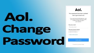 How to Change AOL Password  AOL Mail Password Change  Aol Login [upl. by Dranoel429]