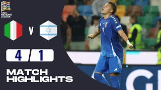 Italy vs Israel  41  Highlights  UEFA Nations League 202425  italia israel [upl. by Niawat202]