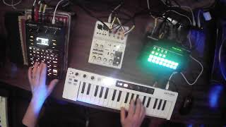 Manic Monday series  Dawless Jam 1 SP404mk2 sample chops and MC101 piano live [upl. by Clarabelle]