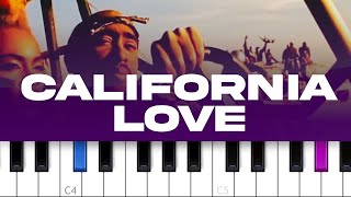 2Pac ft Dr Dre  California Love piano tutorial [upl. by Ahsemik]