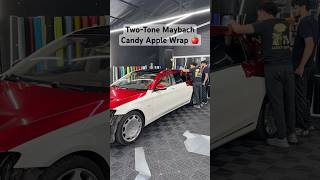 Quarter Panel Action 🍎 maybach candyred mercedes amg wrap paintisdead [upl. by Natan]