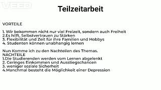 B1 Sprechen Teil 2 Teilzeitarbeit  Deutsch B1 Sprechen Teil 3 teilzeitarbeit [upl. by Kcirdot]