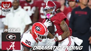 WHAT AN ENDING 👀 Alabama holds off Georgia in wild final minutes  ESPN College Fotball [upl. by Gaillard]