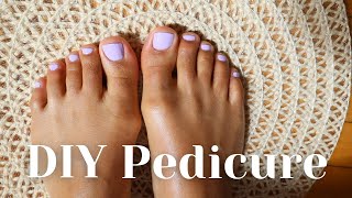 How To At Home Pedicure  DIY Pedicure Tutorial With Salon Results [upl. by Borer]