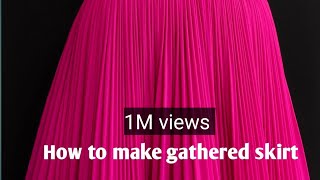 skirt cutting and stitching  how to make gathered skirt  skirt design  shabbir master [upl. by Pearle]