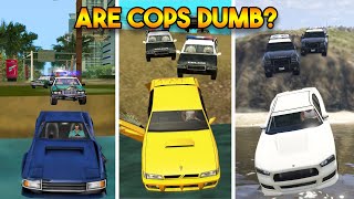 ARE COPS DUMB EVERY GTA REALISTIC DETAILS [upl. by Anstus]