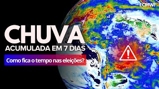 051024 PREVISÃO DA CHUVA EM 7 DIAS BRASIL CHUVAS RETORNAM AO BRASIL CENTRAL E CICLONE NO SUL [upl. by Gothurd83]