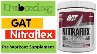 GAT Nitraflex Pre Workout Supplement Unboxing [upl. by Tebasile589]