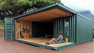 Man Builds Amazing DIY Container Home with Foldable Terrace  LowCost Housing PLAHOUSECONTAINER [upl. by Cogen816]