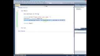 VBNET 2010 Tutorial 2 Input Output amp Assignment Statements [upl. by Guerra926]