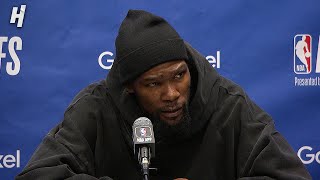 Kevin Durant talks ANT taunts amp Game 1 Loss vs Timberwolves Postgame Interview 🎤 [upl. by Gradeigh]