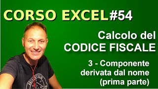 54 Corso Excel Calcolare il codice fiscale 3  Daniele Castelletti  Maggiolina [upl. by Sadirah]