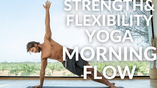 45 Min Power Yoga for Strength and Flexibility Vinyasa Flow Class  Yoga With Tim [upl. by Flan]