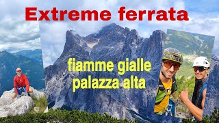 Ferrata FIAMME GIALLE palazza alta  agordino EXTREME [upl. by Akiehsal]