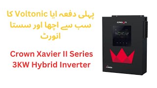 Crown Xavier II Series 3KW Voltronic Hybrid Solar Inverter Complete Details3kwsolarsystem [upl. by Stone370]