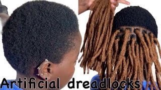 Short hair Transformation  Artificial dreadlocks protectivestyles JANEILHAIRCOLLECTION [upl. by Reidid]