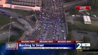 Troopers block protesters from entering Atlanta interstate [upl. by Folsom]