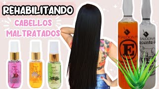 TRATAMIENTO PARA EL CABELLO MALTRATADO CON AMPOLLAS Y ACEITES NATURALES Aleja Mora [upl. by Behlau]