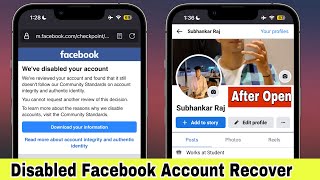 How to recover disabled facebook account  Within 5 Minutes  how to open Disabled Facebook account [upl. by Eimar]