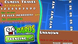 JUGANDO NUEVOS NIVELES DEL TRENDING CON NOMBRES RAROS  GEOMETRY DASH 211  VRO [upl. by Cheslie]