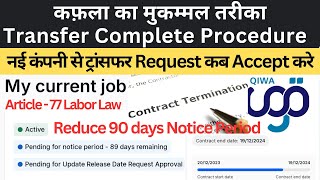 kafala complete process  transfer without company approval  reduce 90 days notice period new [upl. by Sutniuq167]