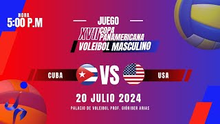 XVII COPA PANAMRERICANA MASCULINO VOLEIBOL CUB Vs USA SEMIFINAL [upl. by Kremer]