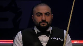 Hossein Vafaei vs He Guoqiang  2023 Snooker British Open Quarterfinal [upl. by Schwarz]