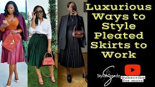 30 Most Elegant and Sophisticated Ways to Style Pleated Skirts  Stylish Ladies fashion new [upl. by Ssirk]